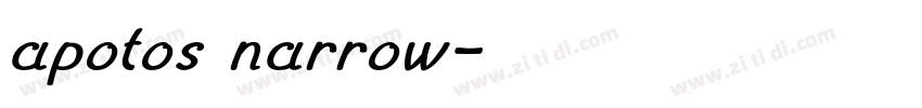 apotos narrow字体转换